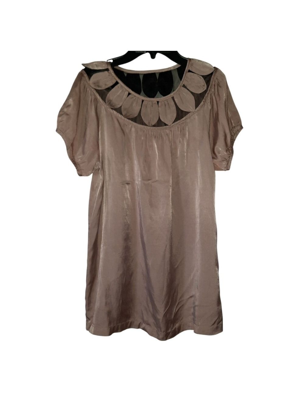 Arden B Mauve Short Sleeve Blouse Medium